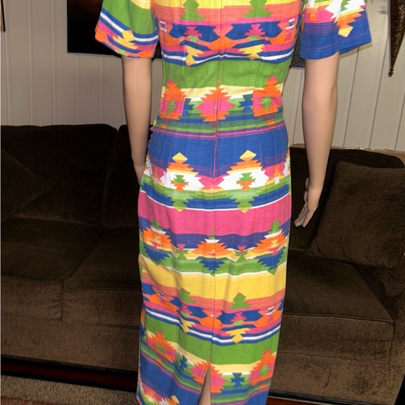 Affinity by Margo’s • Vintage • USA • Medium • Multi-Colors • Aztec • Dress - Picture 12 of 16